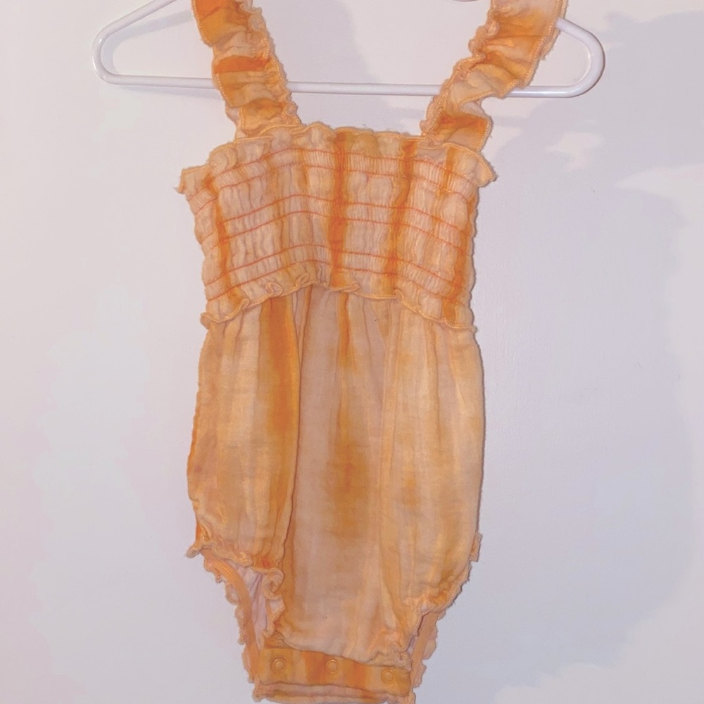 CAT & JACK ORANGE TIE-DYE ROMPER NWOT